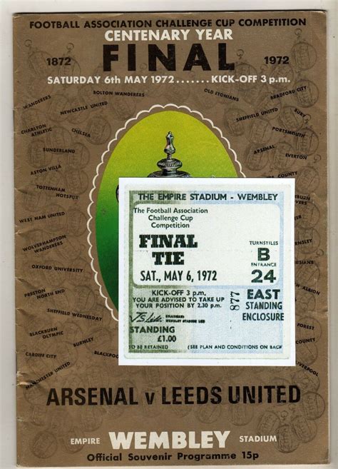 fa cup final ticket 1972